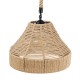 GLOBOSTAR® DOGMA 01609 Boho Κρεμαστό Φωτιστικό Οροφής με Ντουί 1 x E27 AC 220-240V IP20 - Μπεζ - Μ38 x Π38 x Υ28cm