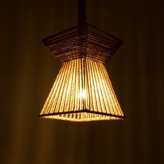 GLOBOSTAR® ROUGE 01611 Boho Κρεμαστό Φωτιστικό Οροφής με Ντουί 1 x E27 AC 220-240V IP20 - Μπεζ - Μ21 x Π21 x Y27cm GLOBOSTAR® ROUGE 01611 Boho Κρεμαστό Φωτιστικό Οροφής με Ντουί 1 x E27 AC 220-240V IP20 - Μπεζ - Μ21 x Π21 x Y27cm