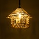 GLOBOSTAR® SPIKY 01613 Boho Κρεμαστό Φωτιστικό Οροφής με Ντουί 1 x E27 AC 220-240V IP20 - Μπεζ - Μ43 x Π43 x Y28cm