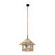 GLOBOSTAR® SPIKY 01613 Boho Κρεμαστό Φωτιστικό Οροφής με Ντουί 1 x E27 AC 220-240V IP20 - Μπεζ - Μ43 x Π43 x Y28cm