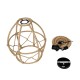 GLOBOSTAR® TELAN 01615 Vintage Κρεμαστό Φωτιστικό Οροφής με Ντουί 1 x E27 AC 220-240V IP20 - Μπεζ - Μ30 x Π30 x Υ38cm