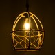GLOBOSTAR® TELAN 01615 Vintage Κρεμαστό Φωτιστικό Οροφής με Ντουί 1 x E27 AC 220-240V IP20 - Μπεζ - Μ30 x Π30 x Υ38cm
