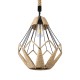 GLOBOSTAR® CONICAL 01617 Vintage Κρεμαστό Φωτιστικό Οροφής με Ντουί 1 x E27 AC 220-240V IP20 - Μαύρο & Μπεζ - Μ30 x Π30 x Υ40cm