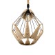 GLOBOSTAR® CONICAL 01617 Vintage Κρεμαστό Φωτιστικό Οροφής με Ντουί 1 x E27 AC 220-240V IP20 - Μαύρο & Μπεζ - Μ30 x Π30 x Υ40cm