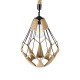 GLOBOSTAR® CONICAL 01617 Vintage Κρεμαστό Φωτιστικό Οροφής με Ντουί 1 x E27 AC 220-240V IP20 - Μαύρο & Μπεζ - Μ30 x Π30 x Υ40cm