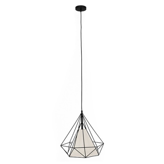 GLOBOSTAR® KAIRI 01618 Μοντέρνο Κρεμαστό Φωτιστικό Οροφής με Ντουί 1 x E27 AC 220-240V IP20 - Μαύρο & Λευκό - Μ38 x Π38 x Υ39cm GLOBOSTAR® KAIRI 01618 Μοντέρνο Κρεμαστό Φωτιστικό Οροφής με Ντουί 1 x E27 AC 220-240V IP20 - Μαύρο & Λευκό - Μ38 x Π38 x Υ39cm