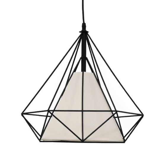 GLOBOSTAR® KAIRI 01618 Μοντέρνο Κρεμαστό Φωτιστικό Οροφής με Ντουί 1 x E27 AC 220-240V IP20 - Μαύρο & Λευκό - Μ38 x Π38 x Υ39cm GLOBOSTAR® KAIRI 01618 Μοντέρνο Κρεμαστό Φωτιστικό Οροφής με Ντουί 1 x E27 AC 220-240V IP20 - Μαύρο & Λευκό - Μ38 x Π38 x Υ39cm