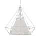 GLOBOSTAR® KAIRI 01619 Μοντέρνο Κρεμαστό Φωτιστικό Οροφής με Ντουί 1 x E27 AC 220-240V IP20 - Λευκό - Μ38 x Π38 x Υ39cm GLOBOSTAR® KAIRI 01619 Μοντέρνο Κρεμαστό Φωτιστικό Οροφής με Ντουί 1 x E27 AC 220-240V IP20 - Λευκό - Μ38 x Π38 x Υ39cm