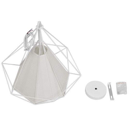 GLOBOSTAR® KAIRI 01619 Μοντέρνο Κρεμαστό Φωτιστικό Οροφής με Ντουί 1 x E27 AC 220-240V IP20 - Λευκό - Μ38 x Π38 x Υ39cm GLOBOSTAR® KAIRI 01619 Μοντέρνο Κρεμαστό Φωτιστικό Οροφής με Ντουί 1 x E27 AC 220-240V IP20 - Λευκό - Μ38 x Π38 x Υ39cm
