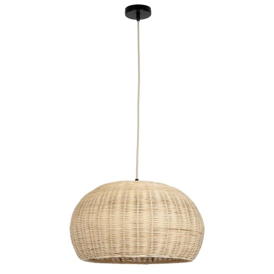 GLOBOSTAR® DE LA MER 01624 Boho Κρεμαστό Φωτιστικό Οροφής με Ντουί 3 x E27 AC 220-240V IP20 - Μπεζ - Μ45 x Π45 x Υ24cm