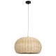 GLOBOSTAR® DE LA MER 01624 Boho Κρεμαστό Φωτιστικό Οροφής με Ντουί 3 x E27 AC 220-240V IP20 - Μπεζ - Μ45 x Π45 x Υ24cm