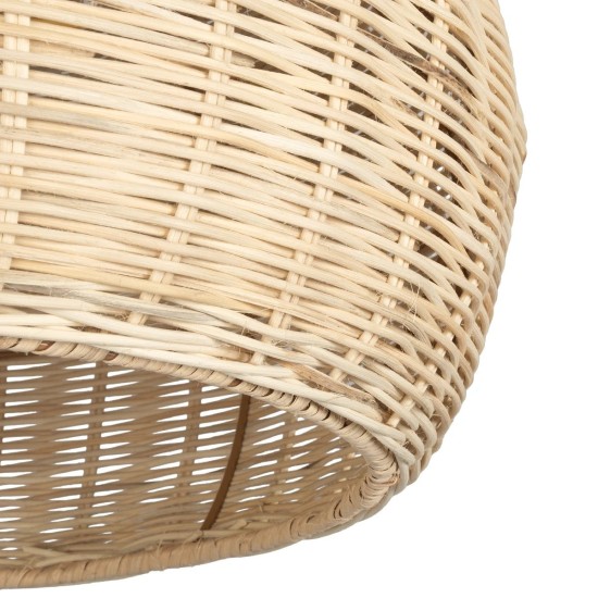 GLOBOSTAR® DE LA MER 01624 Boho Κρεμαστό Φωτιστικό Οροφής με Ντουί 3 x E27 AC 220-240V IP20 - Μπεζ - Μ45 x Π45 x Υ24cm