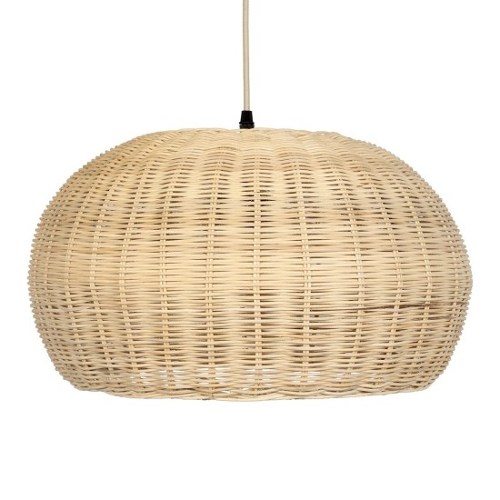 GLOBOSTAR® DE LA MER 01624 Boho Κρεμαστό Φωτιστικό Οροφής με Ντουί 3 x E27 AC 220-240V IP20 - Μπεζ - Μ45 x Π45 x Υ24cm