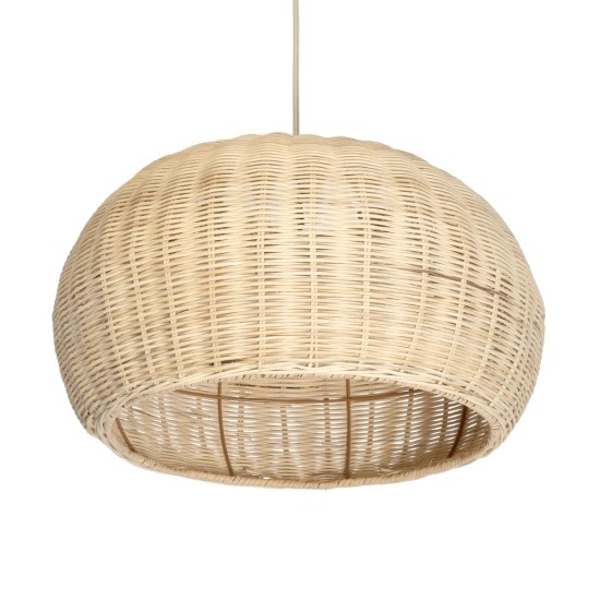 GLOBOSTAR® DE LA MER 01624 Boho Κρεμαστό Φωτιστικό Οροφής με Ντουί 3 x E27 AC 220-240V IP20 - Μπεζ - Μ45 x Π45 x Υ24cm