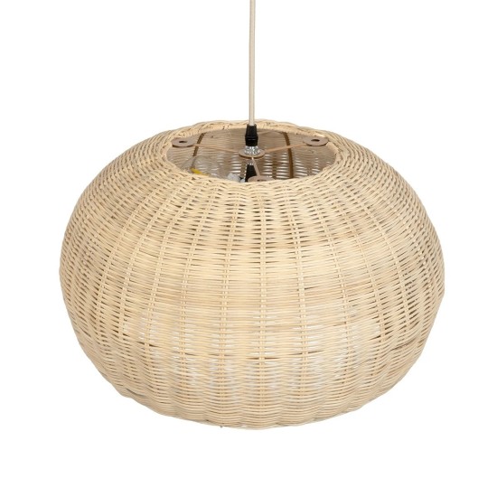 GLOBOSTAR® DE LA MER 01624 Boho Κρεμαστό Φωτιστικό Οροφής με Ντουί 3 x E27 AC 220-240V IP20 - Μπεζ - Μ45 x Π45 x Υ24cm