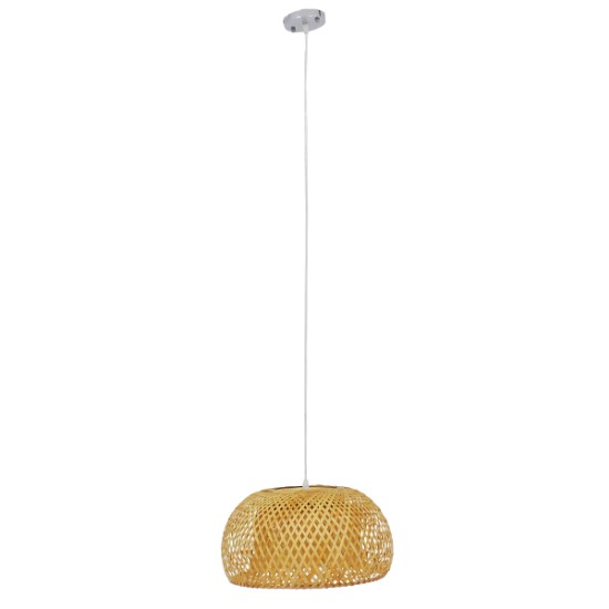 GLOBOSTAR® SAN TROPEZ 01626 Boho Κρεμαστό Φωτιστικό Οροφής με Ντουί 1 x E27 AC 220-240V IP20 - Μπεζ - Μ38 x Π38 x Υ22cm