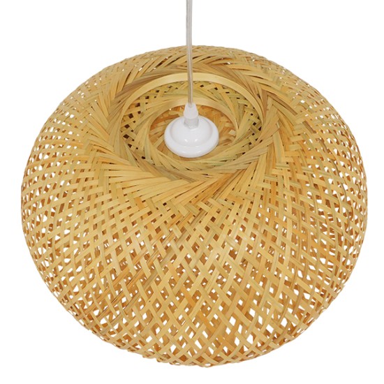 GLOBOSTAR® SAN TROPEZ 01626 Boho Κρεμαστό Φωτιστικό Οροφής με Ντουί 1 x E27 AC 220-240V IP20 - Μπεζ - Μ38 x Π38 x Υ22cm
