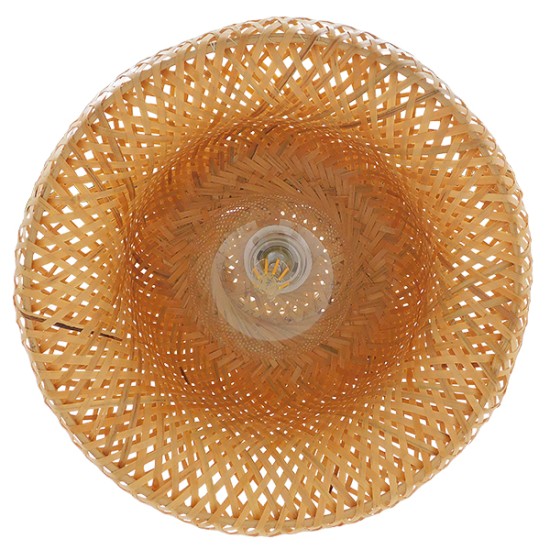 GLOBOSTAR® SAN TROPEZ 01626 Boho Κρεμαστό Φωτιστικό Οροφής με Ντουί 1 x E27 AC 220-240V IP20 - Μπεζ - Μ38 x Π38 x Υ22cm