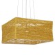 GLOBOSTAR® INCASS 01629 Vintage Κρεμαστό Φωτιστικό Οροφής με Ντουί 5 x E27 AC 220-240V IP20 - Μπεζ - Μ40 x Π40 x Υ22.5cm