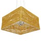 GLOBOSTAR® INCASS 01629 Vintage Κρεμαστό Φωτιστικό Οροφής με Ντουί 5 x E27 AC 220-240V IP20 - Μπεζ - Μ40 x Π40 x Υ22.5cm