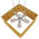GLOBOSTAR® INCASS 01629 Vintage Κρεμαστό Φωτιστικό Οροφής με Ντουί 5 x E27 AC 220-240V IP20 - Μπεζ - Μ40 x Π40 x Υ22.5cm