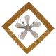 GLOBOSTAR® INCASS 01629 Vintage Κρεμαστό Φωτιστικό Οροφής με Ντουί 5 x E27 AC 220-240V IP20 - Μπεζ - Μ40 x Π40 x Υ22.5cm