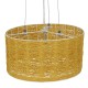 GLOBOSTAR® INCASS 01630 Vintage Κρεμαστό Φωτιστικό Οροφής με Ντουί 3 x E27 AC 220-240V IP20 - Μπεζ - Μ40 x Π40 x Υ22cm