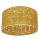 GLOBOSTAR® INCASS 01630 Vintage Κρεμαστό Φωτιστικό Οροφής με Ντουί 3 x E27 AC 220-240V IP20 - Μπεζ - Μ40 x Π40 x Υ22cm
