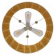 GLOBOSTAR® INCASS 01630 Vintage Κρεμαστό Φωτιστικό Οροφής με Ντουί 3 x E27 AC 220-240V IP20 - Μπεζ - Μ40 x Π40 x Υ22cm