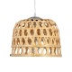 GLOBOSTAR® MANGEA 01634 Boho Κρεμαστό Φωτιστικό Οροφής με Ντουί 1 x E27 AC 220-240V IP20 - Μπεζ - Μ33 x Π33 x Υ27cm