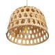 GLOBOSTAR® MANGEA 01634 Boho Κρεμαστό Φωτιστικό Οροφής με Ντουί 1 x E27 AC 220-240V IP20 - Μπεζ - Μ33 x Π33 x Υ27cm
