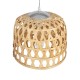GLOBOSTAR® MANGEA 01634 Boho Κρεμαστό Φωτιστικό Οροφής με Ντουί 1 x E27 AC 220-240V IP20 - Μπεζ - Μ33 x Π33 x Υ27cm