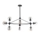GLOBOSTAR® SENTINEL 01636 Μοντέρνο Φωτιστικό Οροφής με Ντουί 10 x E27 AC 220-240V IP20 - Μαύρο & Διάφανο - Μ105 x Π80 x Υ90cm GLOBOSTAR® SENTINEL 01636 Μοντέρνο Φωτιστικό Οροφής με Ντουί 10 x E27 AC 220-240V IP20 - Μαύρο & Διάφανο - Μ105 x Π80 x Υ90cm