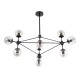 GLOBOSTAR® SENTINEL 01636 Μοντέρνο Φωτιστικό Οροφής με Ντουί 10 x E27 AC 220-240V IP20 - Μαύρο & Διάφανο - Μ105 x Π80 x Υ90cm GLOBOSTAR® SENTINEL 01636 Μοντέρνο Φωτιστικό Οροφής με Ντουί 10 x E27 AC 220-240V IP20 - Μαύρο & Διάφανο - Μ105 x Π80 x Υ90cm