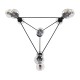 GLOBOSTAR® SENTINEL 01636 Μοντέρνο Φωτιστικό Οροφής με Ντουί 10 x E27 AC 220-240V IP20 - Μαύρο & Διάφανο - Μ105 x Π80 x Υ90cm GLOBOSTAR® SENTINEL 01636 Μοντέρνο Φωτιστικό Οροφής με Ντουί 10 x E27 AC 220-240V IP20 - Μαύρο & Διάφανο - Μ105 x Π80 x Υ90cm