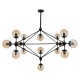GLOBOSTAR® SENTINEL 01637 Μοντέρνο Φωτιστικό Οροφής με Ντουί 15 x E27 AC 220-240V IP20 - Μαύρο & Μελί - Μ150 x Π150 x Υ115cm GLOBOSTAR® SENTINEL 01637 Μοντέρνο Φωτιστικό Οροφής με Ντουί 15 x E27 AC 220-240V IP20 - Μαύρο & Μελί - Μ150 x Π150 x Υ115cm
