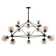 GLOBOSTAR® SENTINEL 01637 Μοντέρνο Φωτιστικό Οροφής με Ντουί 15 x E27 AC 220-240V IP20 - Μαύρο & Μελί - Μ150 x Π150 x Υ115cm GLOBOSTAR® SENTINEL 01637 Μοντέρνο Φωτιστικό Οροφής με Ντουί 15 x E27 AC 220-240V IP20 - Μαύρο & Μελί - Μ150 x Π150 x Υ115cm