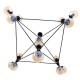GLOBOSTAR® SENTINEL 01637 Μοντέρνο Φωτιστικό Οροφής με Ντουί 15 x E27 AC 220-240V IP20 - Μαύρο & Μελί - Μ150 x Π150 x Υ115cm GLOBOSTAR® SENTINEL 01637 Μοντέρνο Φωτιστικό Οροφής με Ντουί 15 x E27 AC 220-240V IP20 - Μαύρο & Μελί - Μ150 x Π150 x Υ115cm