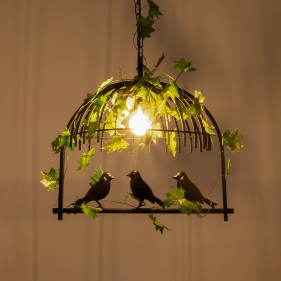 GLOBOSTAR® NEST 01640 Vintage Κρεμαστό Φωτιστικό Οροφής με Ντουί 1 x E27 AC 220-240V IP20 - Μαύρο & Πράσινο - Μ48 x Π38 x Υ40cm GLOBOSTAR® NEST 01640 Vintage Κρεμαστό Φωτιστικό Οροφής με Ντουί 1 x E27 AC 220-240V IP20 - Μαύρο & Πράσινο - Μ48 x Π38 x Υ40cm