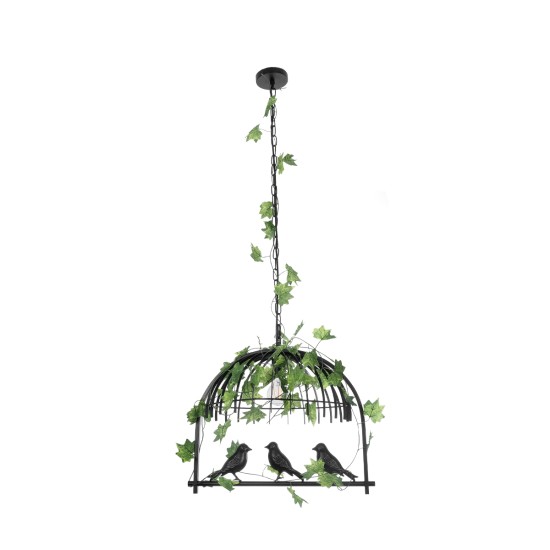 GLOBOSTAR® NEST 01640 Vintage Κρεμαστό Φωτιστικό Οροφής με Ντουί 1 x E27 AC 220-240V IP20 - Μαύρο & Πράσινο - Μ48 x Π38 x Υ40cm GLOBOSTAR® NEST 01640 Vintage Κρεμαστό Φωτιστικό Οροφής με Ντουί 1 x E27 AC 220-240V IP20 - Μαύρο & Πράσινο - Μ48 x Π38 x Υ40cm