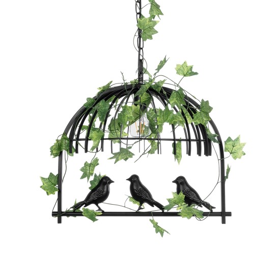 GLOBOSTAR® NEST 01640 Vintage Κρεμαστό Φωτιστικό Οροφής με Ντουί 1 x E27 AC 220-240V IP20 - Μαύρο & Πράσινο - Μ48 x Π38 x Υ40cm GLOBOSTAR® NEST 01640 Vintage Κρεμαστό Φωτιστικό Οροφής με Ντουί 1 x E27 AC 220-240V IP20 - Μαύρο & Πράσινο - Μ48 x Π38 x Υ40cm