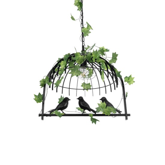 GLOBOSTAR® NEST 01640 Vintage Κρεμαστό Φωτιστικό Οροφής με Ντουί 1 x E27 AC 220-240V IP20 - Μαύρο & Πράσινο - Μ48 x Π38 x Υ40cm GLOBOSTAR® NEST 01640 Vintage Κρεμαστό Φωτιστικό Οροφής με Ντουί 1 x E27 AC 220-240V IP20 - Μαύρο & Πράσινο - Μ48 x Π38 x Υ40cm