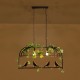 GLOBOSTAR® NEST 01643 Vintage Κρεμαστό Φωτιστικό Οροφής με Ντουί 2 x E27 AC 220-240V IP20 - Μαύρο & Πράσινο - Μ76 x Π36 x Y37cm GLOBOSTAR® NEST 01643 Vintage Κρεμαστό Φωτιστικό Οροφής με Ντουί 2 x E27 AC 220-240V IP20 - Μαύρο & Πράσινο - Μ76 x Π36 x Y37cm
