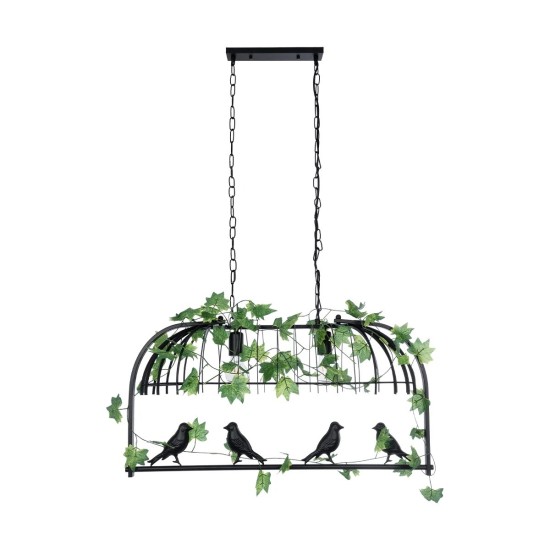 GLOBOSTAR® NEST 01643 Vintage Κρεμαστό Φωτιστικό Οροφής με Ντουί 2 x E27 AC 220-240V IP20 - Μαύρο & Πράσινο - Μ76 x Π36 x Y37cm GLOBOSTAR® NEST 01643 Vintage Κρεμαστό Φωτιστικό Οροφής με Ντουί 2 x E27 AC 220-240V IP20 - Μαύρο & Πράσινο - Μ76 x Π36 x Y37cm