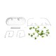 GLOBOSTAR® NEST 01644 Vintage Κρεμαστό Φωτιστικό Οροφής με Ντουί 2 x E27 AC 220-240V IP20 - Λευκό & Πράσινο - Μ73.6 x Π37.5 x Y38cm