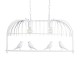 GLOBOSTAR® NEST 01644 Vintage Κρεμαστό Φωτιστικό Οροφής με Ντουί 2 x E27 AC 220-240V IP20 - Λευκό & Πράσινο - Μ73.6 x Π37.5 x Y38cm