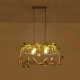 GLOBOSTAR® NEST 01644 Vintage Κρεμαστό Φωτιστικό Οροφής με Ντουί 2 x E27 AC 220-240V IP20 - Λευκό & Πράσινο - Μ73.6 x Π37.5 x Y38cm