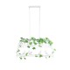 GLOBOSTAR® NEST 01644 Vintage Κρεμαστό Φωτιστικό Οροφής με Ντουί 2 x E27 AC 220-240V IP20 - Λευκό & Πράσινο - Μ73.6 x Π37.5 x Y38cm