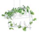 GLOBOSTAR® NEST 01644 Vintage Κρεμαστό Φωτιστικό Οροφής με Ντουί 2 x E27 AC 220-240V IP20 - Λευκό & Πράσινο - Μ73.6 x Π37.5 x Y38cm
