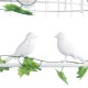 GLOBOSTAR® NEST 01644 Vintage Κρεμαστό Φωτιστικό Οροφής με Ντουί 2 x E27 AC 220-240V IP20 - Λευκό & Πράσινο - Μ73.6 x Π37.5 x Y38cm